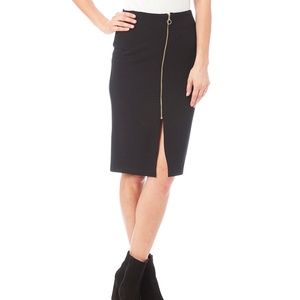Front Zipper Pencil Skirt